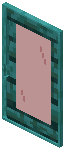 Warped Red Glass Sliding Door