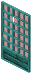 Warped Red Grid Sliding Door