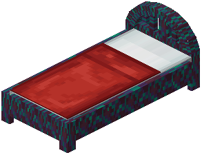 Warped Red Wood Bed