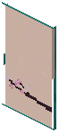 Warped White Paper Sliding Door
