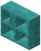 Warped Wood Four Grid Cabinet