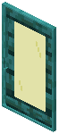 Warped Yellow Glass Sliding Door