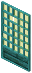 Warped Yellow Grid Sliding Door