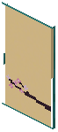 Warped Yellow Paper Sliding Door