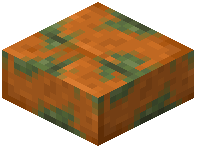 Mossy Red Sandstone Brick Slab