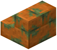 Mossy Red Sandstone Brick Stairs
