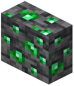 Deepslate Emerald Ore Vertical Slab