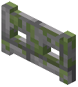 Mossy Stone Bricks Fence Gate