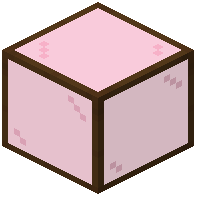 Pink Glass With In Dark Oak Frame