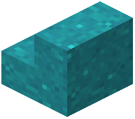 Cyan Concrete Powder Stairs