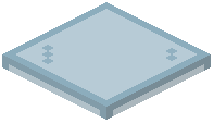 Cyan Stained Glass Layers Block