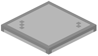 Gray Stained Glass Layers Block