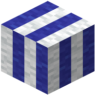 Blue Striped White Wool