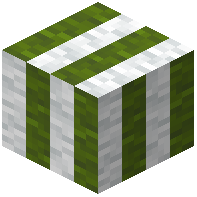 Green Striped White Wool