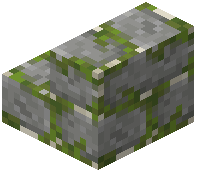 Mossy Weathered Stone Brick Stairs