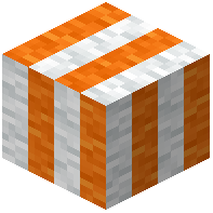 Orange Striped White Wool