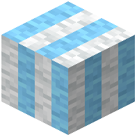 Pastel Blue Striped White Wool