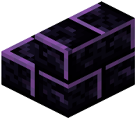 Polished Obsidian Brick Stairs