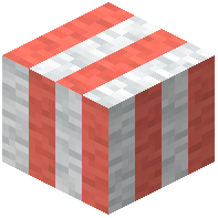 Salmon Pink Striped White Wool