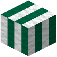 Sea Green Striped White Wool