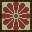 Dark Oak Shoji Weathered Red Kiku Pattern
