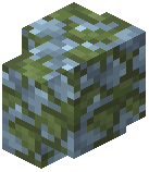 Mossy Blueschist Cobblestone Wall