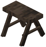Bench Raw Dark Oak Wood