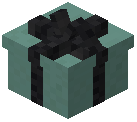 Black Bow Gift Box Cyan Concrete