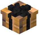 Black Bow Gift Box Decorative Orange Wool