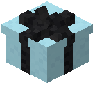 Black Bow Gift Box Light Blue Concrete