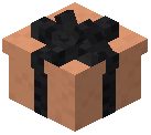 Black Bow Gift Box Orange Concrete