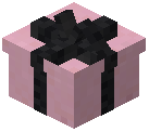 Black Bow Gift Box Pink Concrete