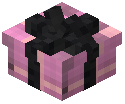 Black Bow Small Gift Box Decorative Magenta Wool