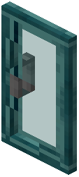 Cyan Glass Door