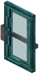 Cyan Glass Sliding Door