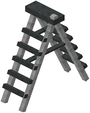 Foldable Ladder Black Concrete