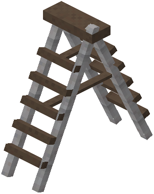 Foldable Ladder Brown Concrete