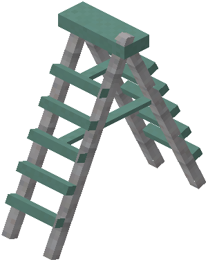 Foldable Ladder Cyan Concrete