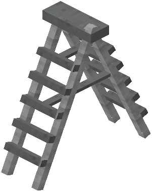 Foldable Ladder Gray Concrete