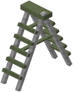 Foldable Ladder Green Concrete