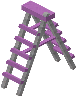 Foldable Ladder Magenta Concrete