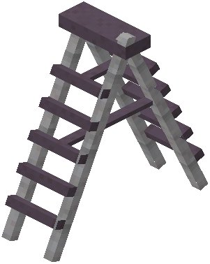 Foldable Ladder Purple Concrete