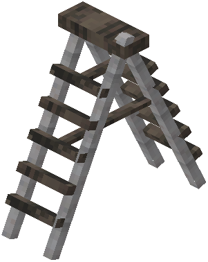 Foldable Ladder Raw Acacia Wood