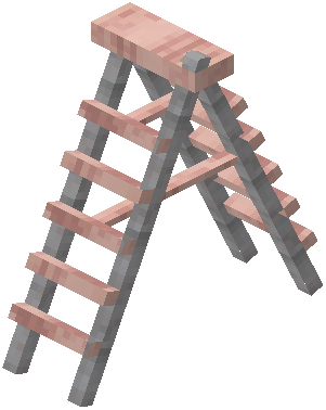 Foldable Ladder Raw Cherry Wood