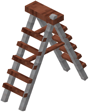 Foldable Ladder Raw Mangrove Wood