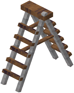 Foldable Ladder Raw Spruce Wood
