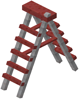 Foldable Ladder Red Concrete