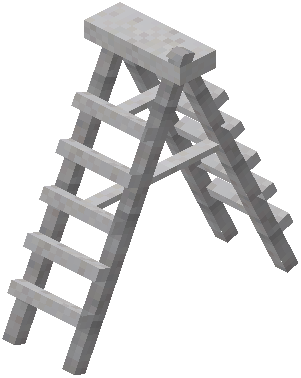 Foldable Ladder White Concrete