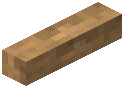 Horizontal Pole Raw Oak Wood