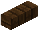 Horizontal Post Dark Oak Planks